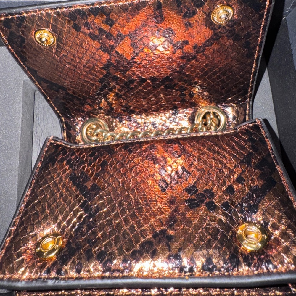 Kurt Geiger Brown Card Holder with Gold Embellishment - Picture 5 of 8